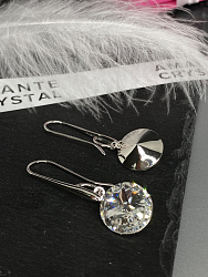 Серьги Elina 14мм crystal 4