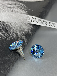 Пусеты 10 mm aquamarine 2