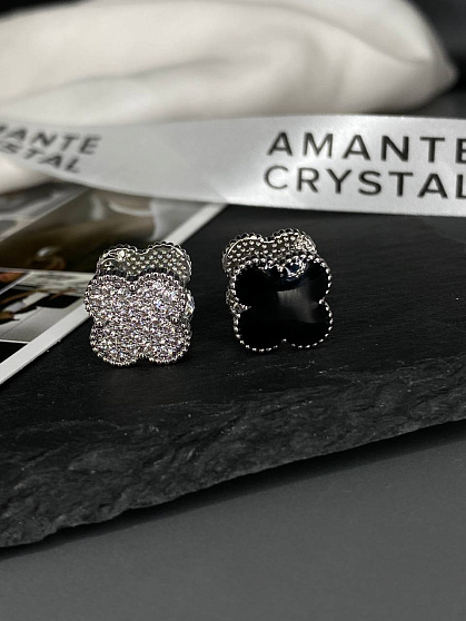 Серьги Klever crystal/jet