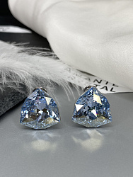 Серьги KR DAFNA 18mm blue shade, итальянский замок 2