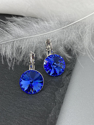 Серьги RIVOLI 12 с австрийскими кристаллами sapphire 1