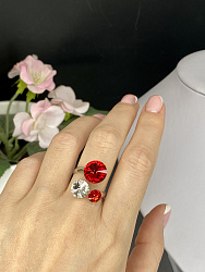 Кольцо LION с австрийскими кристаллами crystal/light siam 1