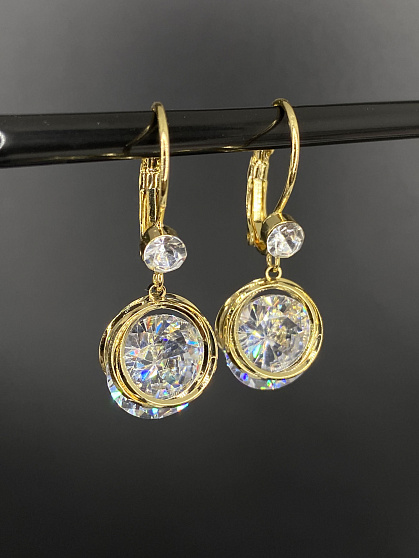 Серьги KR Жанин crystal Au