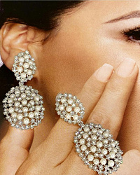 Серьги KR Gloria жемчуг 1