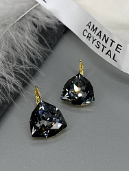 Серьги KR Dafna 18mm silver night Au 4