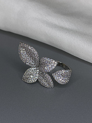 Кольцо DAZZ Flower crystal 3,5см 2