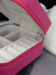 Шкатулка дорожная фуксия для украшений  1