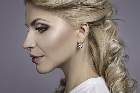 Серьги RIVOLI 14mm с австрийскими кристаллами crystal Au 1