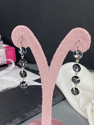 Серьги REGINA 5,5см с австрийскими кристаллами silver night 2