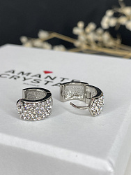 Серьги Mini кольца россыпь 1