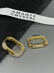 Серьги Lux кольца  Au 3