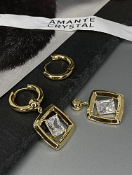 Серьги Ramka crystal Au 3