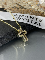 Подвеска Крест mini объем Au 2