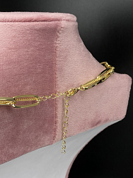 Колье Цепь Lux покрытие желтое золото 4