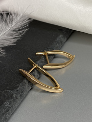 Серьги палочки металл Au 3