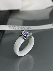 Кольцо керамика Brill белое 18р 2