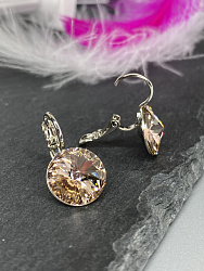 Серьги RIVOLI 12 с австрийскими кристаллами vintage rose 2