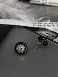 Пусеты Керамика черные 2