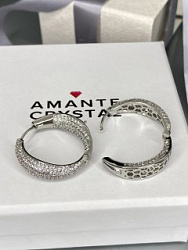 Серьги DAZZ Celebrety 2,5cm crystal 3