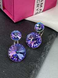 Серьги Roncato 14мм с австрийскими кристаллами VL 2