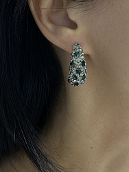 Серьги KR Fashion new зел 1