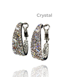 Серьги KR Fashion Baget crystal с надежным замком