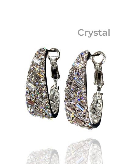 Серьги KR Fashion Baget crystal (англ. замок)