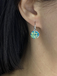 Серьги Rivolo peridot mix с миниатюрными кристаллами 1