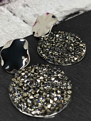 Серьги IREN 23 mm black diamond 2