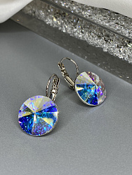 Серьги RIVOLI 14mm с австрийскими кристаллами AB 4
