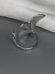 Кольцо DAZZ Flower crystal 3,5см 3