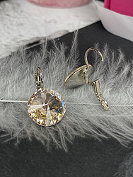 Серьги RIVOLI 14mm с австрийскими кристаллами silk 3