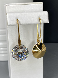 Серьги SESILIA 18mm с австрийскими кристаллами crystal Au 2