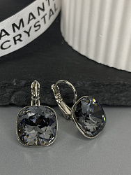 Серьги IVONN izzy 12mm с австрийскими кристаллами silver night 3