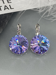 Серьги RIVOLI 14mm с австрийскими кристаллами VL 3