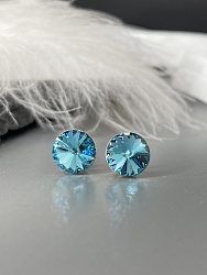 Пусеты 8 mm light turquoise 4