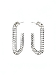 Серьги полукольца strass (мелкие стразы) 4