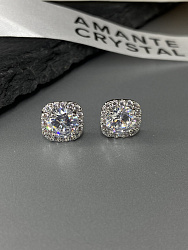 Пусеты Kassandra zircon квадрат 4