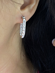 Серьги полукольца Strass 1