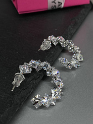 Серьги Zircon полукольца 2,8см 3