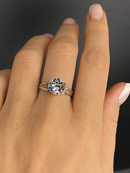 Кольцо ASSOL 9mm crystal 1