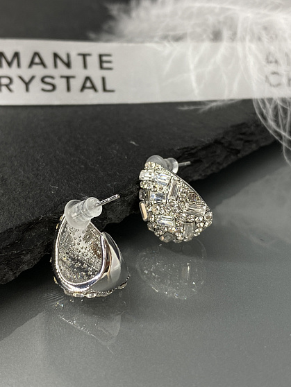 Серьги Fashion mini Baget crystal
