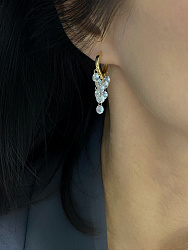 Серьги KR Rossinka гроздь Au 4