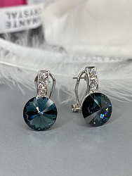 Серьги BluC rivoli 10mm denim 1