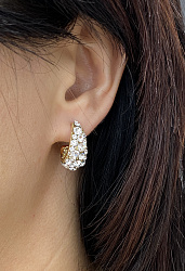 Серьги KR Fashion mini crystal Au 4