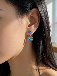 Серьги KR Assol 2в1 denim 1