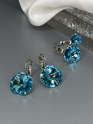 Серьги RIVOLI 14mm light turquoise 2
