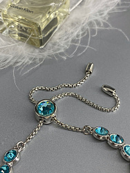 Браслет KR Matti стразы light turquoise 3