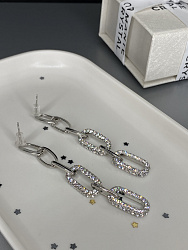 Серьги Lux crystal  3