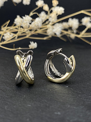 Серьги X Bicolor 3